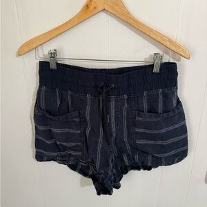 Athleta Navy Striped Athletic Shorts
